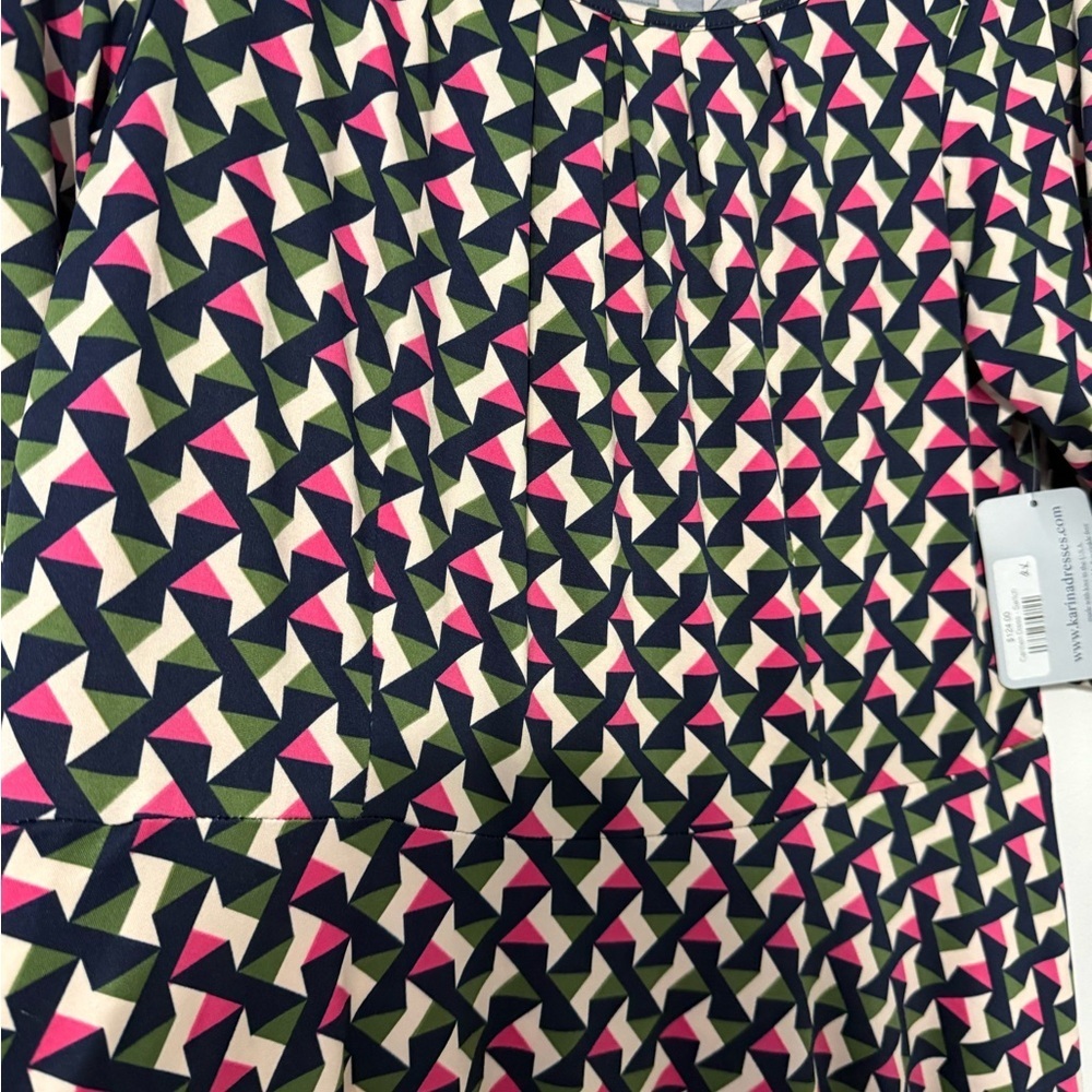 Karma Pink and Black Geometric Midi Dress new with tags - Picture 6 of 12
